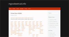 Desktop Screenshot of ingoodwetrust.info